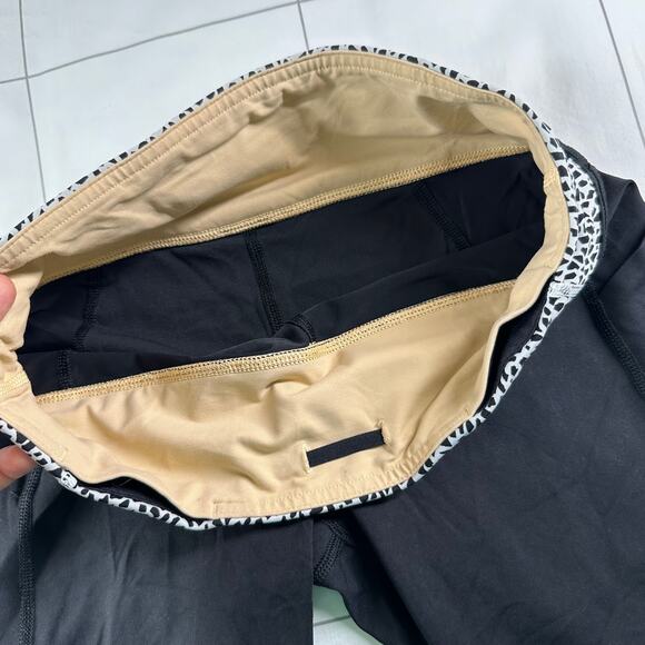 Lululemon Leggings Womens 6 Black Pace Rival Miss Mosaic Running Athletic Crop - Picture 6 of 11